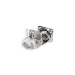 TRANSPARENT CASTOR WITH BRAKE