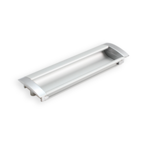 MATTE ANODIZED ALUMINUM HANDLE WITH CHROME TERMINALS 